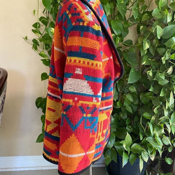 Vintage Jofeld  Man Made Navajo Print Jacket - Picture 5 of 9